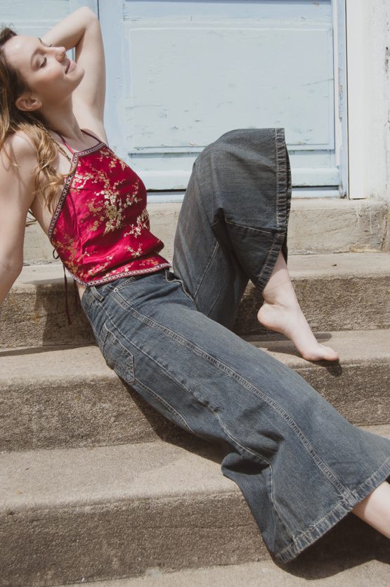 Jean jupe culotte