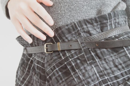 Ceinture noire en cuir