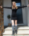 chaussettes hautes grises