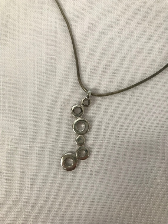 collier argenté ronds – Image 3