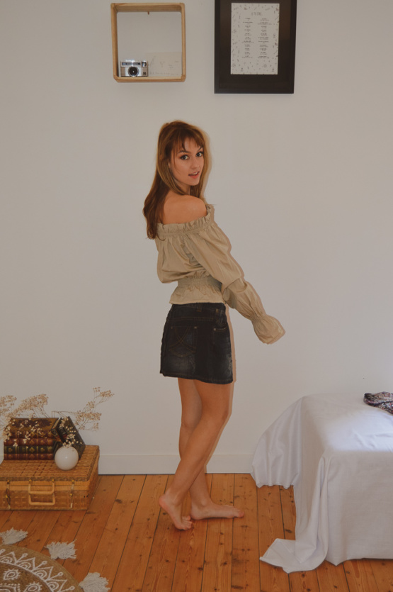 Blouse beige T38 – Image 3