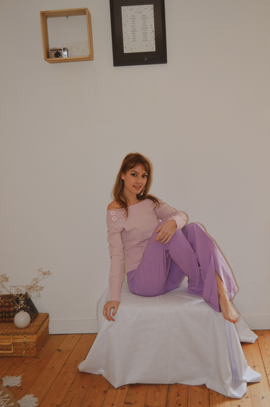 Pantalon rose/mauve T1 – Image 2