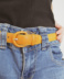 ceinture cuir jaune 77 cm