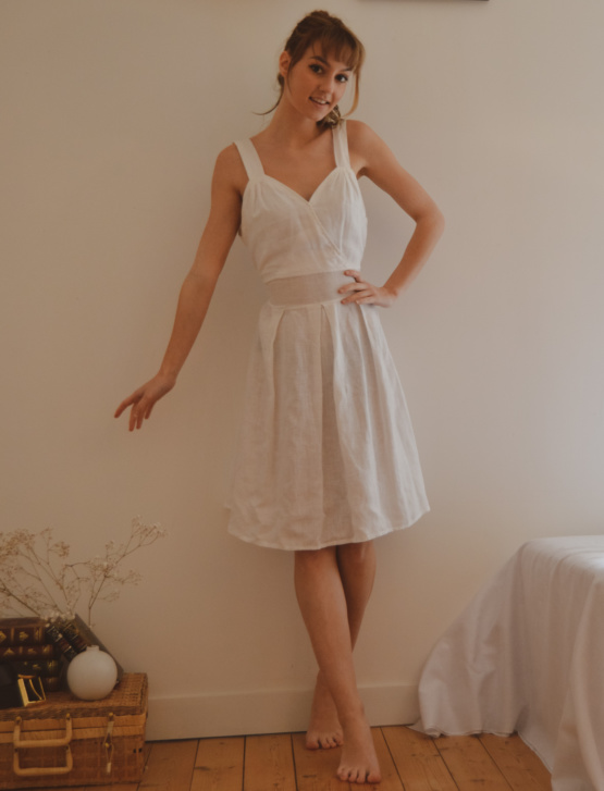 Robe blanche t 36-38