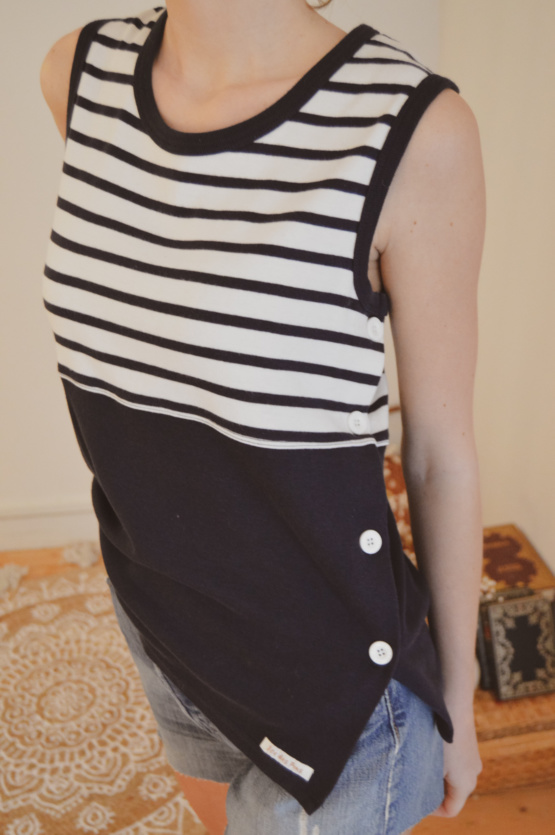 Top bleu/blanc T2 – Image 2