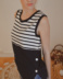 Top bleu/blanc T2