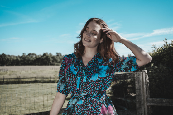 Robe vintage à fleurs T36-38 – Image 3