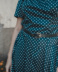 ceinture cuir bleu marine Made In France 85 cm