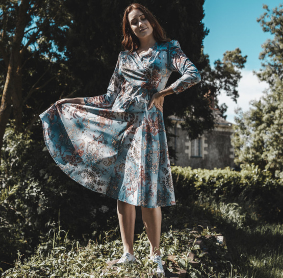 Robe vintage bleue T40