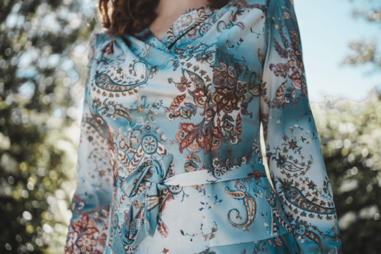 Robe vintage bleue T40 – Image 2