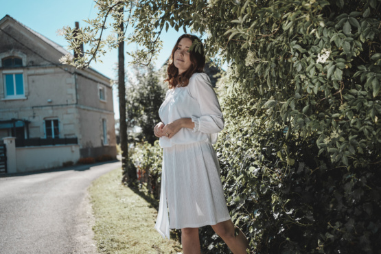 Robe blanche vintage taille 38 – Image 2
