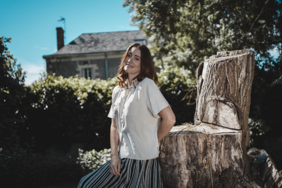 Chemise beige vintage T 42 – Image 3
