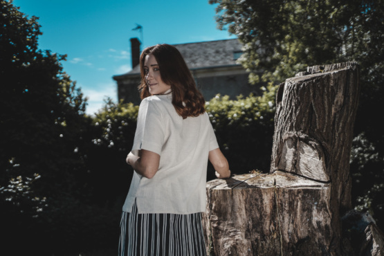 Chemise beige vintage T 42 – Image 2