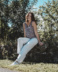 Pantalon blanc fluide T1