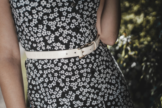ceinture blanche Made In France 89 cm