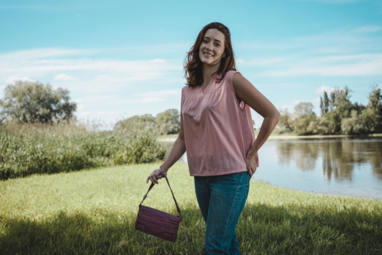 Top rose fait main taille 40 – Image 2