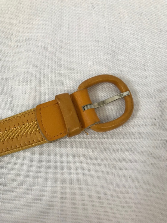 ceinture cuir jaune 77 cm – Image 6