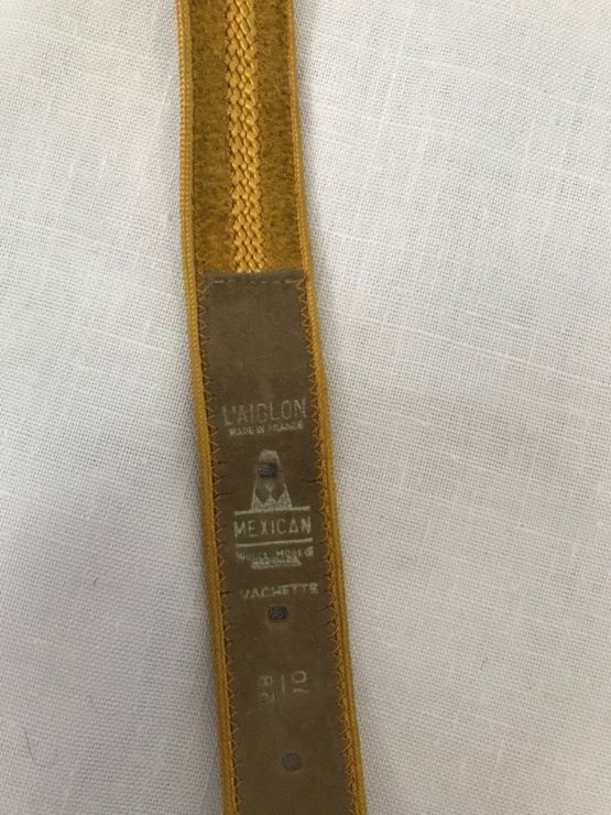 ceinture cuir jaune 77 cm – Image 4