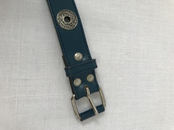 ceinture cuir bleu 90 cm – Image 5
