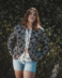 Veste bleue en lin T42