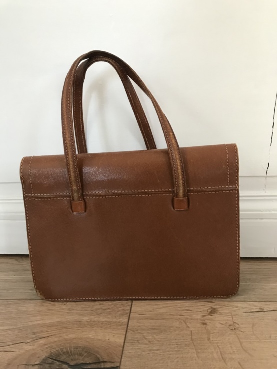 sac cuir marron vintage – Image 2