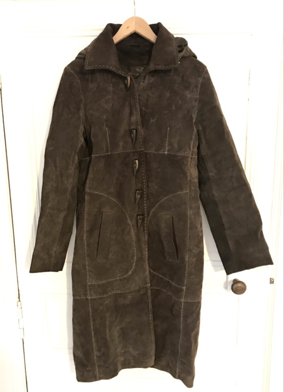 Manteau cuir marron T38