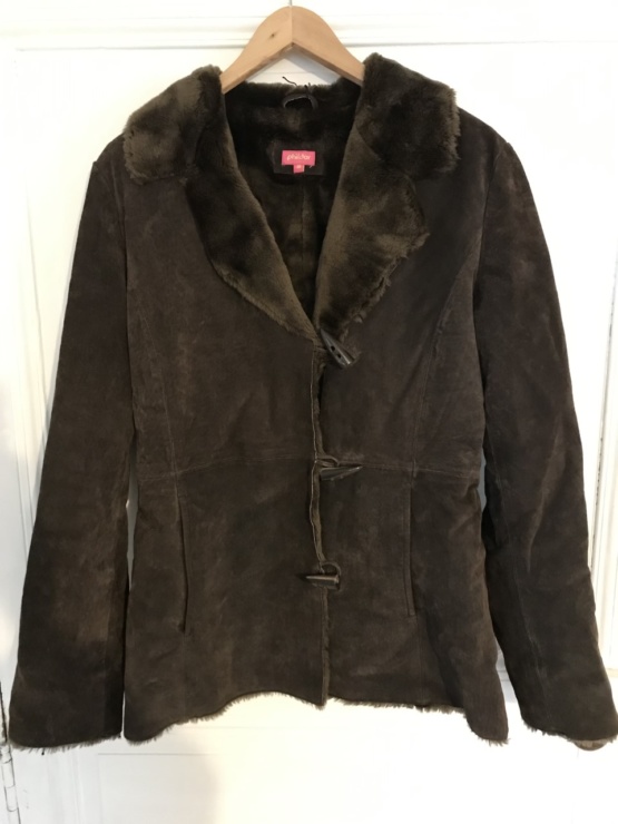 Manteau cuir marron T38