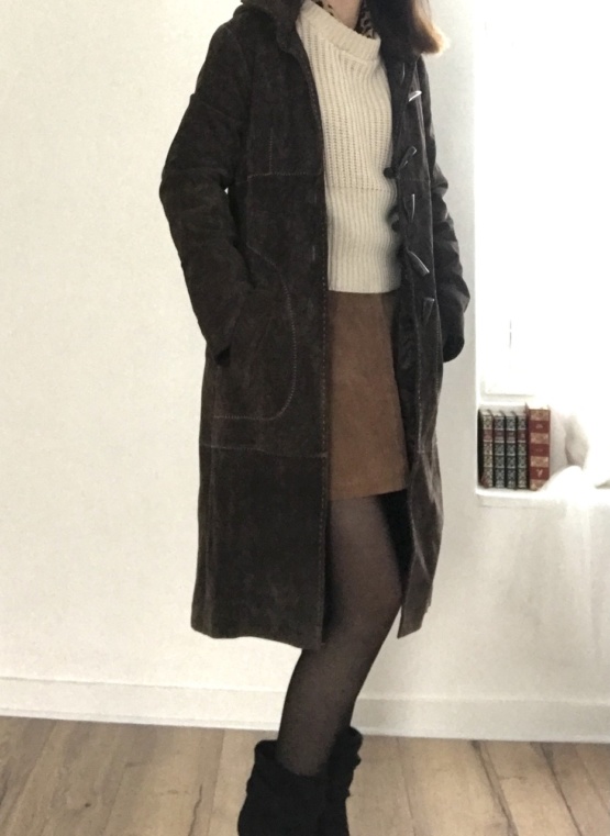 Manteau cuir marron T38 – Image 5