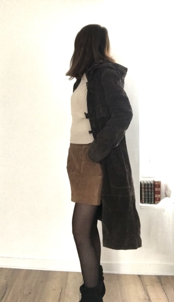 Manteau cuir marron T38 – Image 6