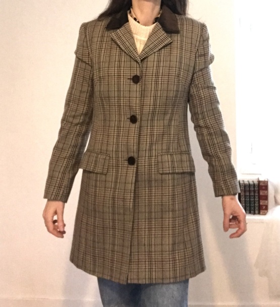 Veste longue à carreaux T38 – Image 4