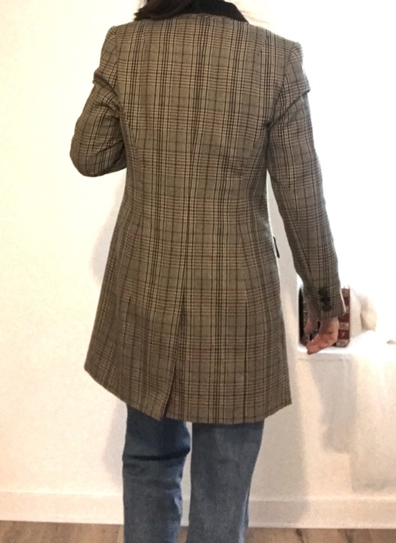 Veste longue à carreaux T38 – Image 3