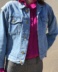 Veste en jean manches amovibles T36