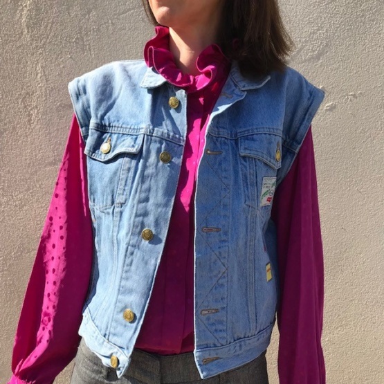 Veste en jean manches amovibles T36 – Image 4
