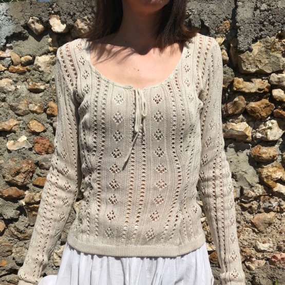 Top en crochet t36