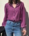 Chemise rose à pois T 38