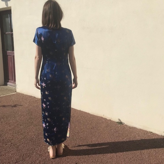 Robe asiatique bleue T 34/36 – Image 3