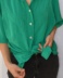 Chemise en soie verte t 46
