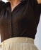 Top marron en velours t36