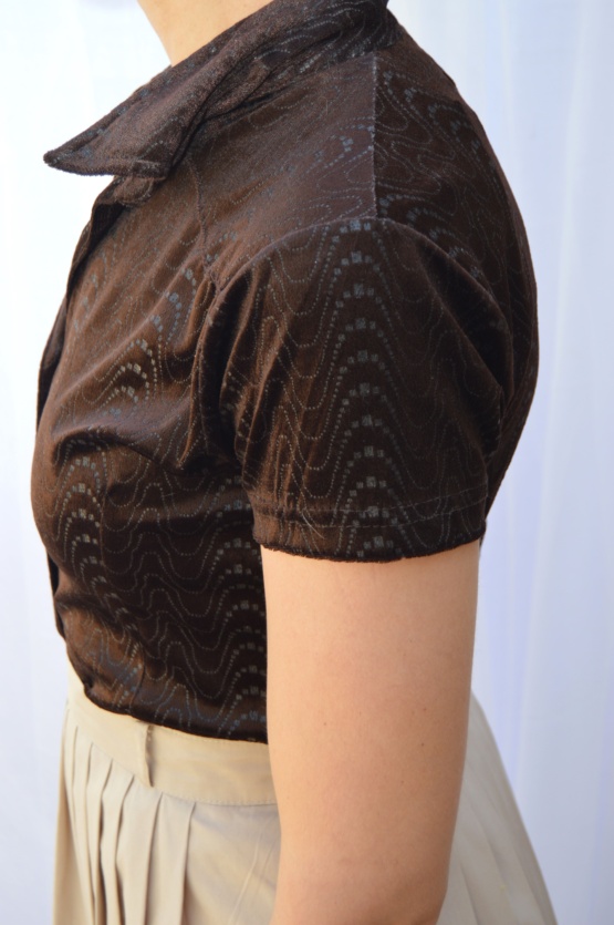 Top marron en velours t36 – Image 2