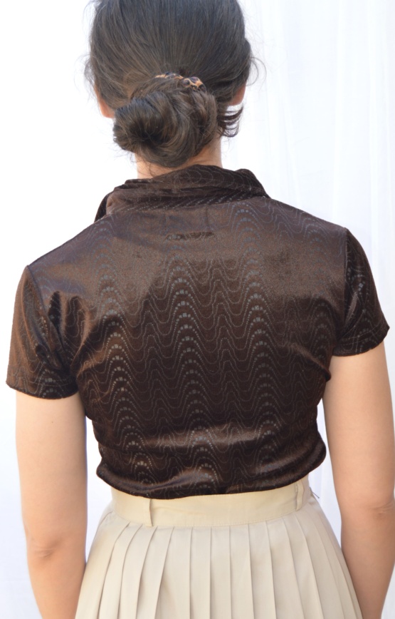 Top marron en velours t36 – Image 3