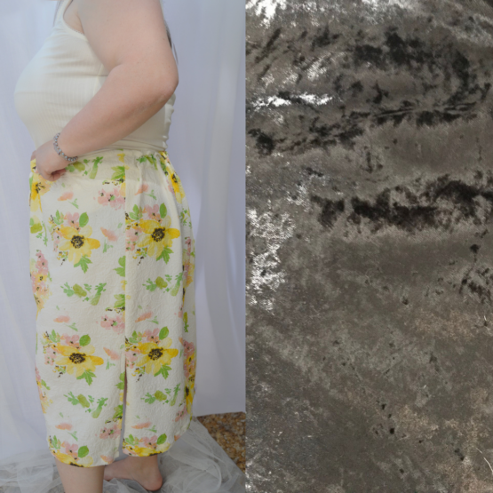 Jupe Maria mi-longue velours noir Taille unique