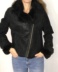Veste en cuir noir t 40