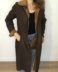 Manteau en cuir marron t XL