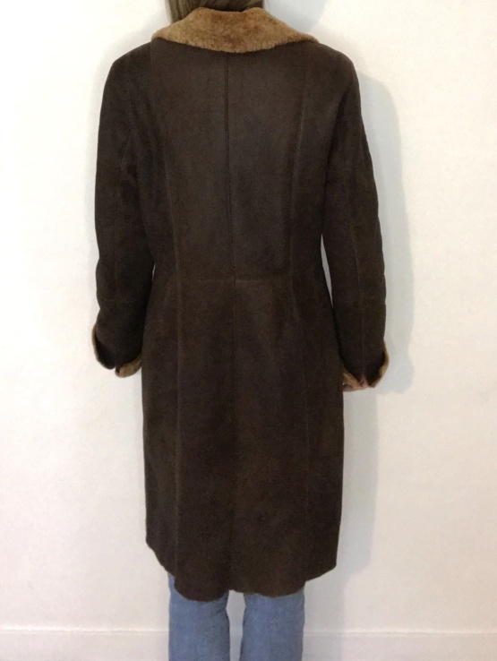 Manteau en cuir marron t XL – Image 3