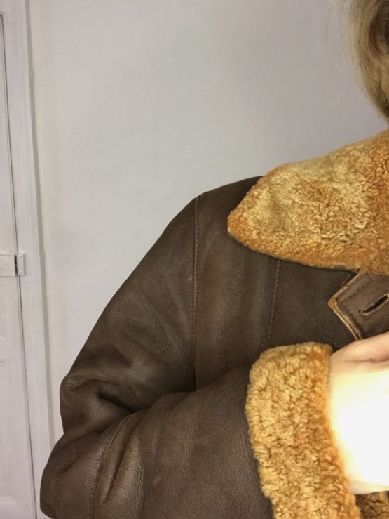 Manteau en cuir marron t XL – Image 4