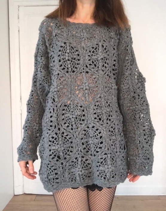 Pull long gris TL – Image 3