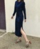 Robe velours bleu t38